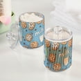 thumbnail image 2 of Yayeee 4 Pack Qtip Holder Bathroom Cotton Swab Canister with Lid Clear Dispenser Set, Milk and Cookies, 2 of 6