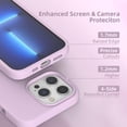 thumbnail image 3 of Compatible with iPhone 13 Pro Case, [Drop Protection] [Anti-Fingerprint] Shockproof Liquid Silicone Cover with Microfiber Lining Phone Case for iPhone 13 Pro 6.1" (2021) (Pink Purple), 3 of 14