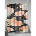 thumbnail image 5 of Shower Curtains Abstract Pink Gold Black Bath Curtain Modern Art Waterproof Bathroom Shower Curtain Set with Hooks Decoration 72 x 84 Inches, 5 of 7