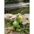 thumbnail image 3 of Indoor Outdoor Statue Hanging Frog, Garden Mini Art Décor Figurine Ornament for Planter Pots Hanger Porch Patio Lawn Ormromra WMPH-1516, 3 of 9