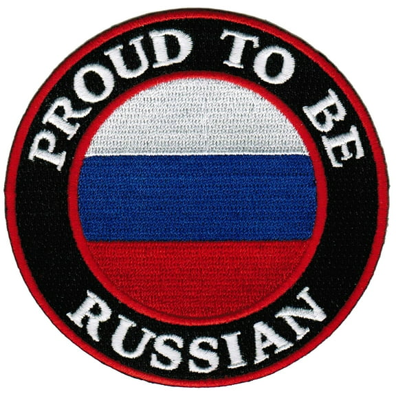 Proud To Be Russian Iron-On Embroidered Biker Patch