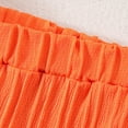 thumbnail image 4 of TOWED22 Toddler Baby Girl Summer Outfits Crochet Camisole Top and Linen Pants 2PC Kids Bohemian Beach Clothes for Girls(Orange,18-24 M), 4 of 8