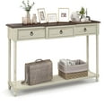thumbnail image 1 of Costway Table Console de Ferme pour Entrée avec 3 Tiroirs et Étagère de Rangement Ouverte, 1 of 10