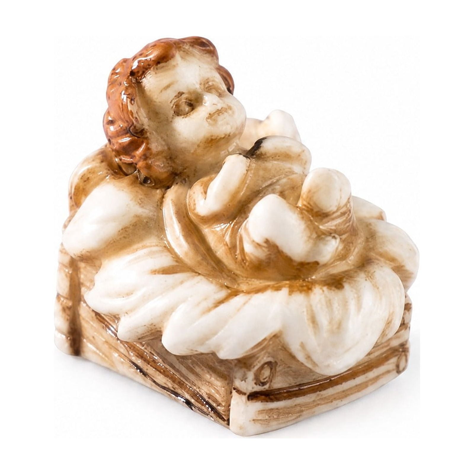 Mini Nativity Figurine for Christmas Tabletop Decor 0.71 Inch Vintage Style Baby Jesus Statue Religious Holiday Keepsake Decor