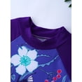 thumbnail image 4 of inhzoy Kids Girls Rash Guard Swim Shirt Tankini Bikini Set Shorts Purple Floral 6, 4 of 7