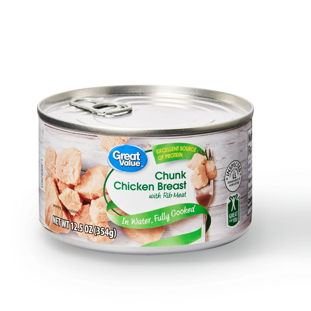 Great Value Premium Fully Cooked Chunk Chicken, 12.5 oz