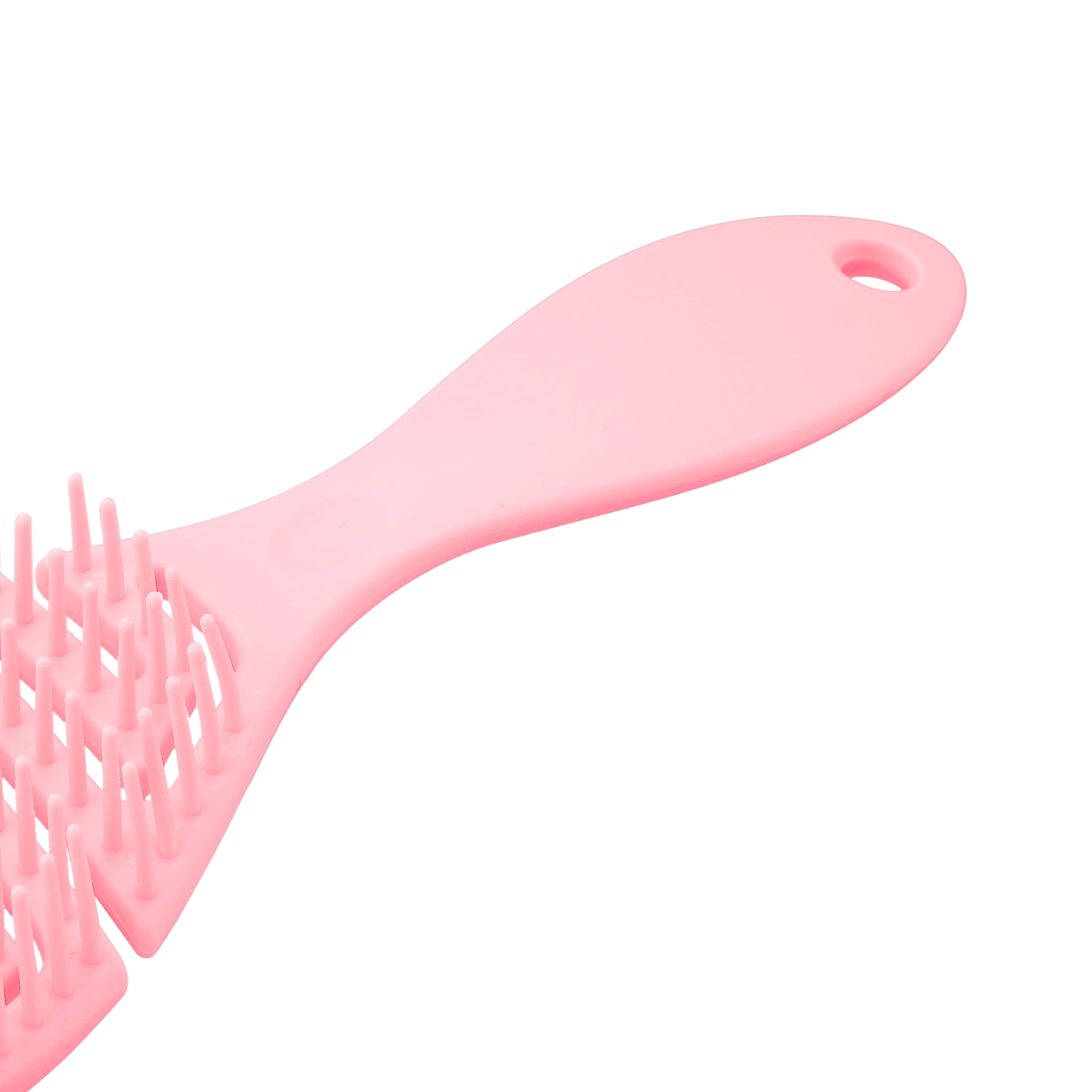 Unique Bargains Hair Comb Shower Detangler Need to Vent Detangling Brush Rubber Pink