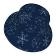 thumbnail image 3 of Gaeub Snowflake Dark Blue Printed Double Sided Reflective Bucket Hat Foldable Sun Hat for Camping Hiking Fishing, 3 of 9