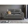 thumbnail image 2 of Lexicon Mischa Leather 2-Piece Upholstered Sofa Set in Dark Gray, 2 of 10