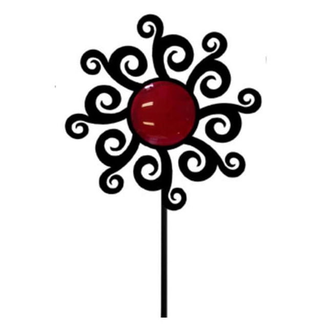 Village Wrought Iron GS-C-262 Artisitc Flower - Garden Stake