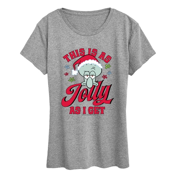 SpongeBob SquarePants - This Is As Jolly As I Get - Women's Short Sleeve Graphic T-Shirt
