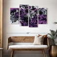 thumbnail image 3 of Elephant Stock Flower Bouquet Purple Splash Wall Art - Horizontal Multi Panel Canvas - Living Room Wall Decor - Floral And Botanical Multi Panel - Purple And Gray Decor - 52" x 32", 3 of 8