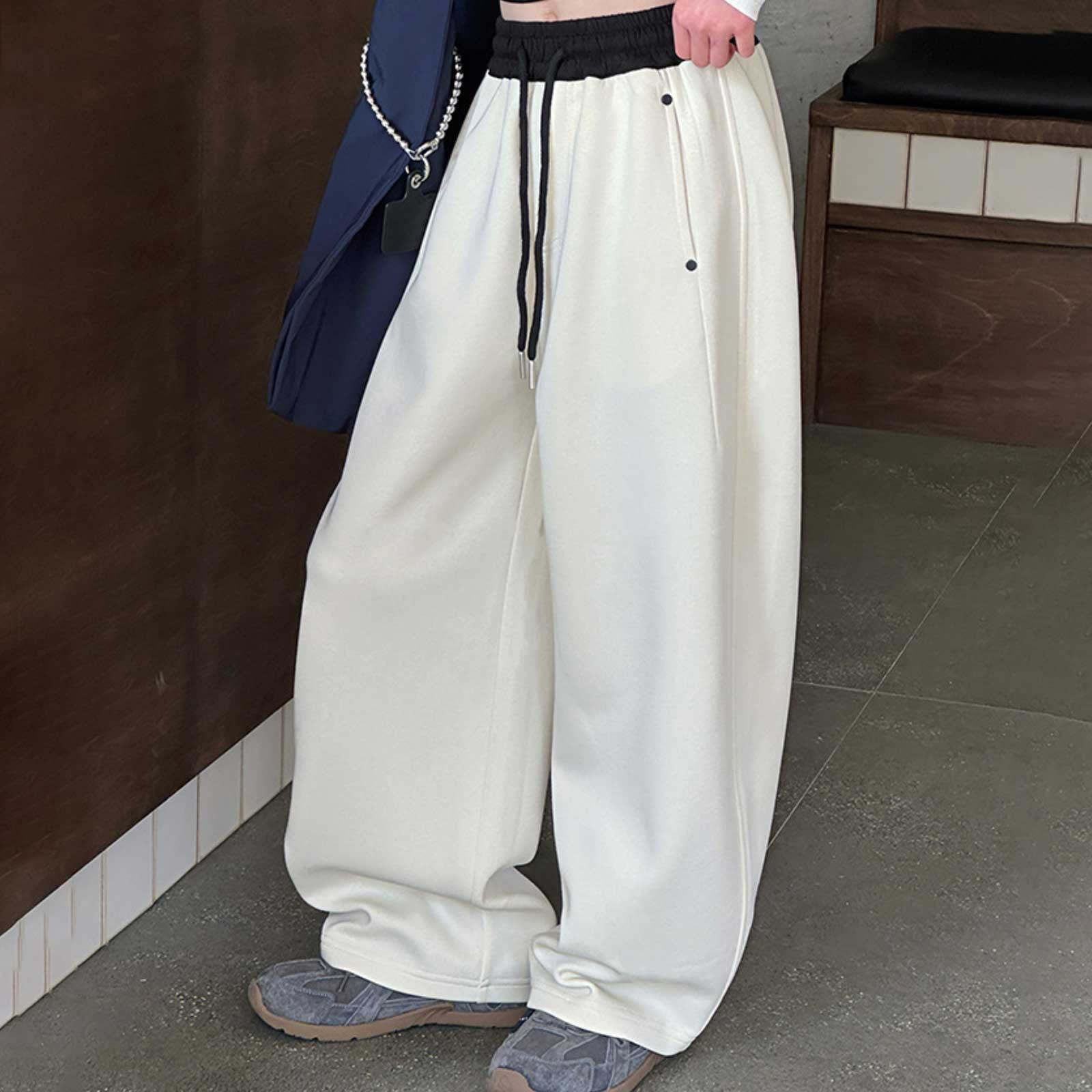 LWNYDPLSD Navy Blue Sweatpants Sleep Pants Girls White Pants Sweatpants Cotton Preteen Clothes Childrens Clothes Girls Size 10-12 Clothes, Beige 7-8 Years
