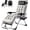 Grey, variant on PEXMOR Zero Gravity Chair, Foldable Reclining Outdoor Lounge Chair with Removable Cushion, Pillow & Cup Holder