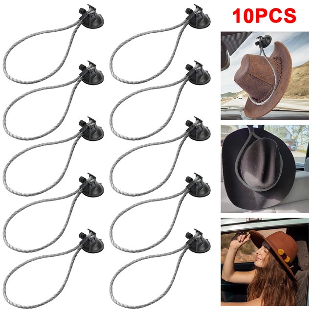 Soporte para Sombrero Coche Cuerda Algodón Sombrero Accesorios para Asiento Camión (gris)