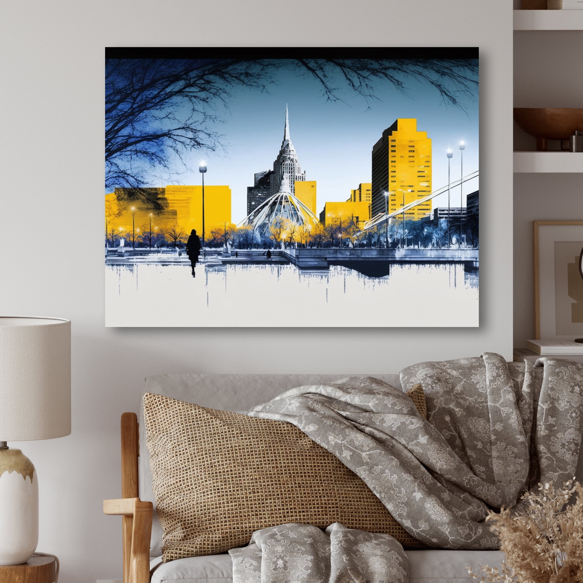 Designart Winnipeg Skyline Of City I Canvas Wall Art