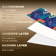 thumbnail image 5 of Retro Peel and Stick Wallpaper Modern Leopard Print Purple Geometric Wall Mural 23.6in x 9.8ft Self Adhesive Removable Wall Paper Renter Friendly Wallpaper for Bedroom Dressing Room Salon, 5 of 8