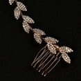 thumbnail image 5 of Nvzi Horquillas para el pelo de boda con flores para novias, peinetas con perlas de cristal, pinzas para el pelo, tocado, accesorios para el pelo de boda dorados, joyas - doradas, 5 of 5