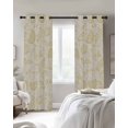 thumbnail image 3 of Yellow Spring Floral Blackout Curtains, Light Blocking Print Window Curtains, Summer Botanical Farmhouse Thermal Insulated Window Drapes for Living Room Kitchen Cafe 2 Panels, 104"W x 52"L, 3 of 9
