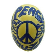 Mahogany Wood Egg Shaker Peace Deisgn Jamtown World Instruments