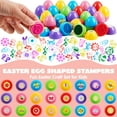thumbnail image 5 of Joyfy 24 Pcs Assorted Easter Themed Stamper Toy Set for Kids Toddlers Boys Girls, Self-Ink Stampers with 24 Designs for Basket Stuffers, Party Favor, Easter Eggs Hunt Game, Classroom Prize Supplies（C, 5 of 11