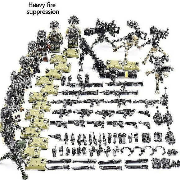 Ww2 Army Soldiers Figures Guns Weapons Military Building Blocks Accessories Children Diy Bricks Toy