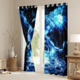 thumbnail image 3 of Homewish Jungle Dragon Black Out Curtains,Western Fantasy Animal Curtains Pack of 2 (42x63 Each),Blue Black Bedroom Curtains For Teens,Microfiber Bedroom Decor, 3 of 6