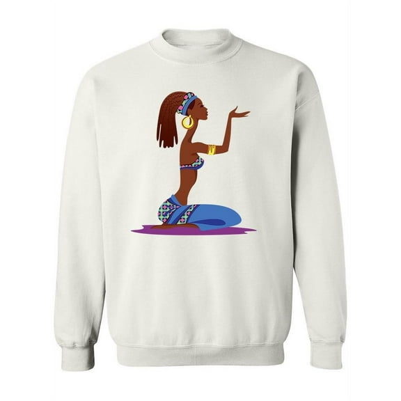African Woman Praying Sketch Sweatshirt Women -Image by Shutterstock, Female 4X-Large