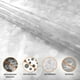 thumbnail image 3 of Cortina de ducha de EVA semiimpermeable y resistente al moho, sin PVC, con 3 imanes en la parte inferior y 12 ganchos metálicos, 180x200CM, 3 of 5