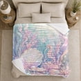 thumbnail image 5 of Enchanted Pearl Clam Seahorse Ocean, Peaceful Coastal Landscape Scene, Warm Flannel Blanket for Beach House and Living Room, Beach Lovers Thanksgiving Gift, Coastal Home Decor, 5 of 9