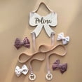 thumbnail image 4 of Hair Bow Holder Eco-friendly Hollow Pattern Wood Cute Ornament Hairpin Storage Rope for Kids Room, 4 of 10
