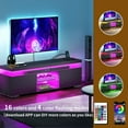 TV Stand with Charging Station & LED Lights For 55/60/65 in Entertainment Center