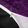 thumbnail image 4 of Homewish Purple Damask Flower Duvet Cover Queen,Vintage Halloween Bat Queen Bedding,Purple Black,Black Reversible,3-Piece,1 Duvet Cover and 2 Pillowcases, 4 of 6