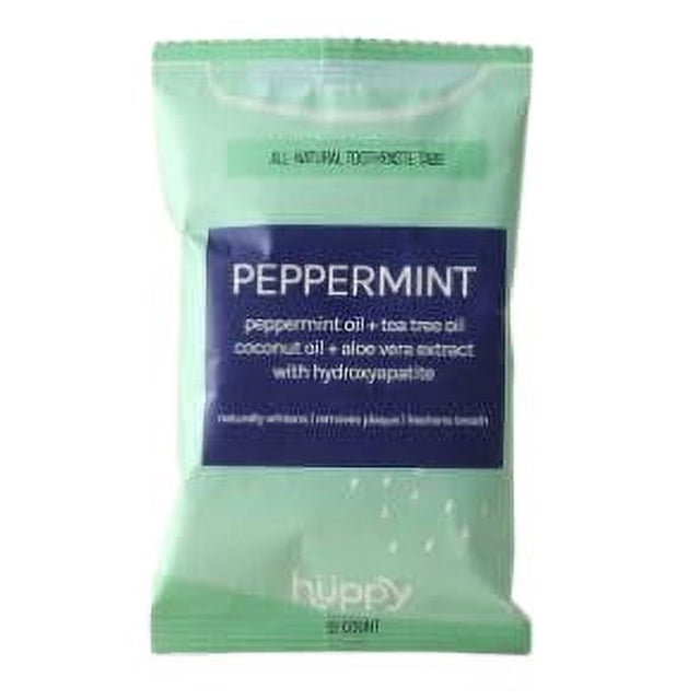 Pastillas de pasta de dientes Huppy Peppermint, 62 unidades, recambio