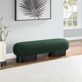 thumbnail image 2 of Pemberly Row Modern / Contemporary Green Boucle Fabric Bench, 2 of 7