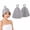 Gray, variant on 2-Pack Sauna Hats for Men & Women, Soft Cotton Sauna Cap for Traditional Sauna, Sauna Accessories Sauna Hair Protector, Comfortable and Durable Heat Protection for Steam Room, Banya,Bath House