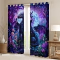 thumbnail image 2 of jejeloiu Western Fantasy Animal Black Out Curtains,Purple Ancient Dragon Curtains Pack of 2 (42x63 Each),Galaxy Starry Night Bedroom Curtains For Girls Boys,Microfiber Bedroom Decor, 2 of 6