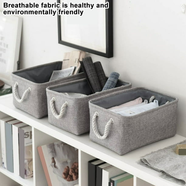 Rectangular canvas storage bins discount