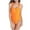 Orange, variant on WREESH Women's Ruffled One Piece Swimsuit - Backless Ruched Tummy Control Bathing Suit Adjustable Swimwear Black