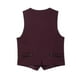 thumbnail image 4 of HH TRAF 2024 Tops elegantes de estilo urbano para mujer, color rojo vino, escote en V, sin mangas, botones, botonadura sencilla, chalecos de verano, tops para mujer a la moda, 4 of 5