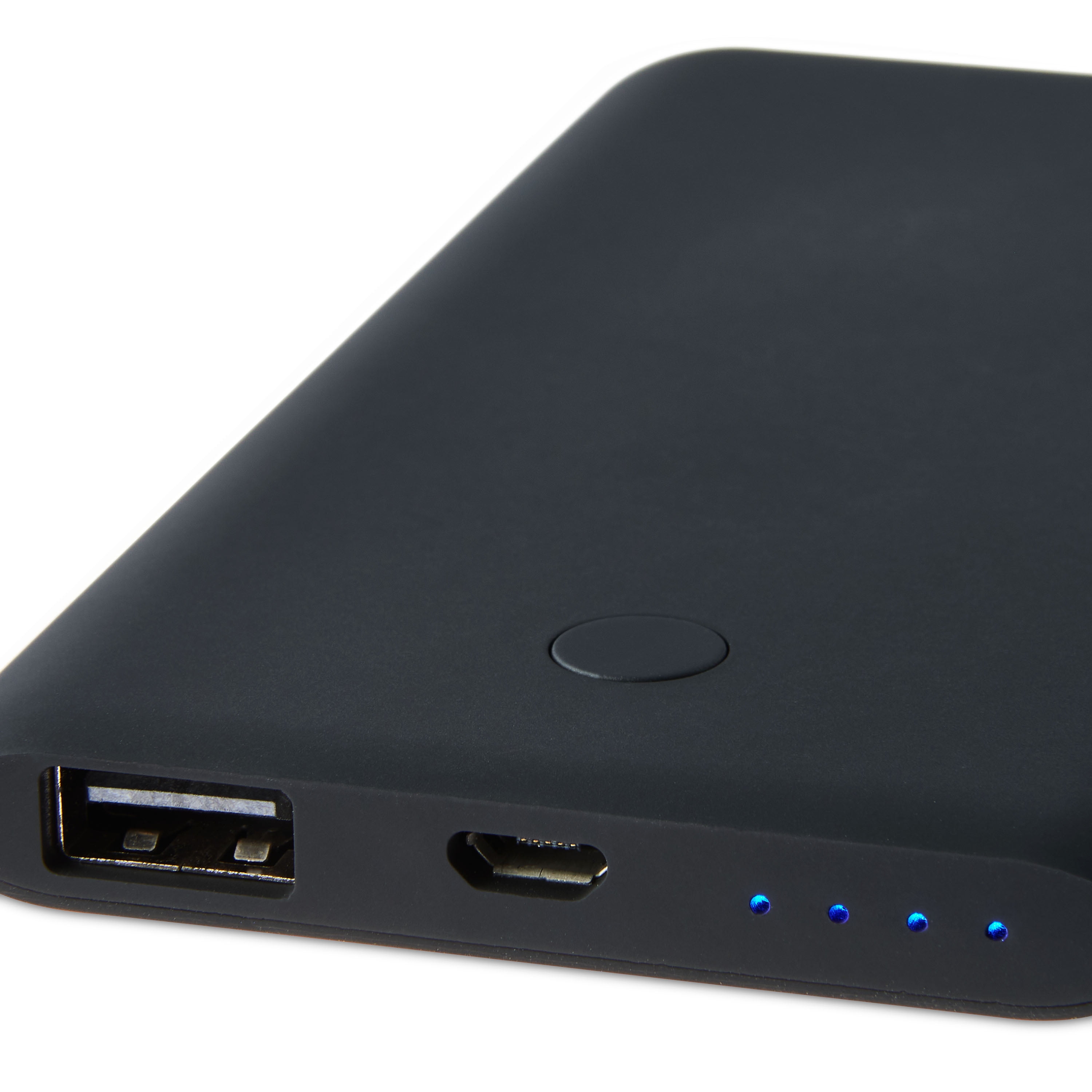 onn. Slim Portable Battery, 1x Charge, 5000 mAh, Black