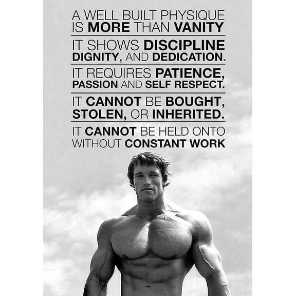 Sweetums Signatures Arnold Schwarzenegger Motivation Gym Poster
