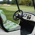 thumbnail image 6 of Pzuqiu Cartoon Golf Themed Golf Cart Seat Cover Set - Breathable Stretchable Polyester, 2-Piece, Universal Fit for EZGO, Club Car & Yamaha, 6 of 10