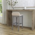 thumbnail image 5 of Hillsdale Maydena 30" Wood Contemporary Bar Stool, Gray Finish, 5 of 14