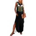 thumbnail image 1 of WILLBEST Robes Femmes Été Mode Décontractée Robe Longue Fendue Sans Manches Débardeur Col Rond Robe Imprimée, 1 of 3