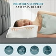 thumbnail image 6 of Nextay Cervical Pillow Ergonomic Memory Foam, Cooling Breathable Fabric for Neck Shoulder Comfort, Queen Size, White, 6 of 8