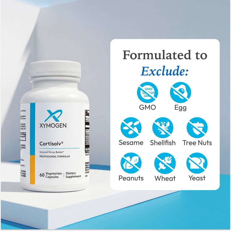 XYMOGEN Cortisolv Cortisol Supplement Ashwagandha Supplement with