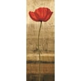 thumbnail image 2 of Kahn, Andrea 9x18 Gold Ornate Wood Framed with Double Matting Museum Art Print Titled - Poppy Panel I, 2 of 4