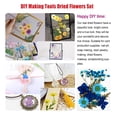 thumbnail image 2 of Advancent Conjunto de flores secas, materiales decorativos de calcomanías de flores reales, etiqueta de espécimen prensado, pintura, estilo postal, Decoración del hogar Azul Advancent HA062474-03B, 2 of 6