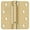 Bright Brass by Satin Brass, variant on Deltana DSH4R43/4 4" x 4" x 1/4" Spring Hinge; Satin Brass Finish